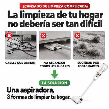 Aspiradora 3 en 1 para Cada Rincón de tu Hogar