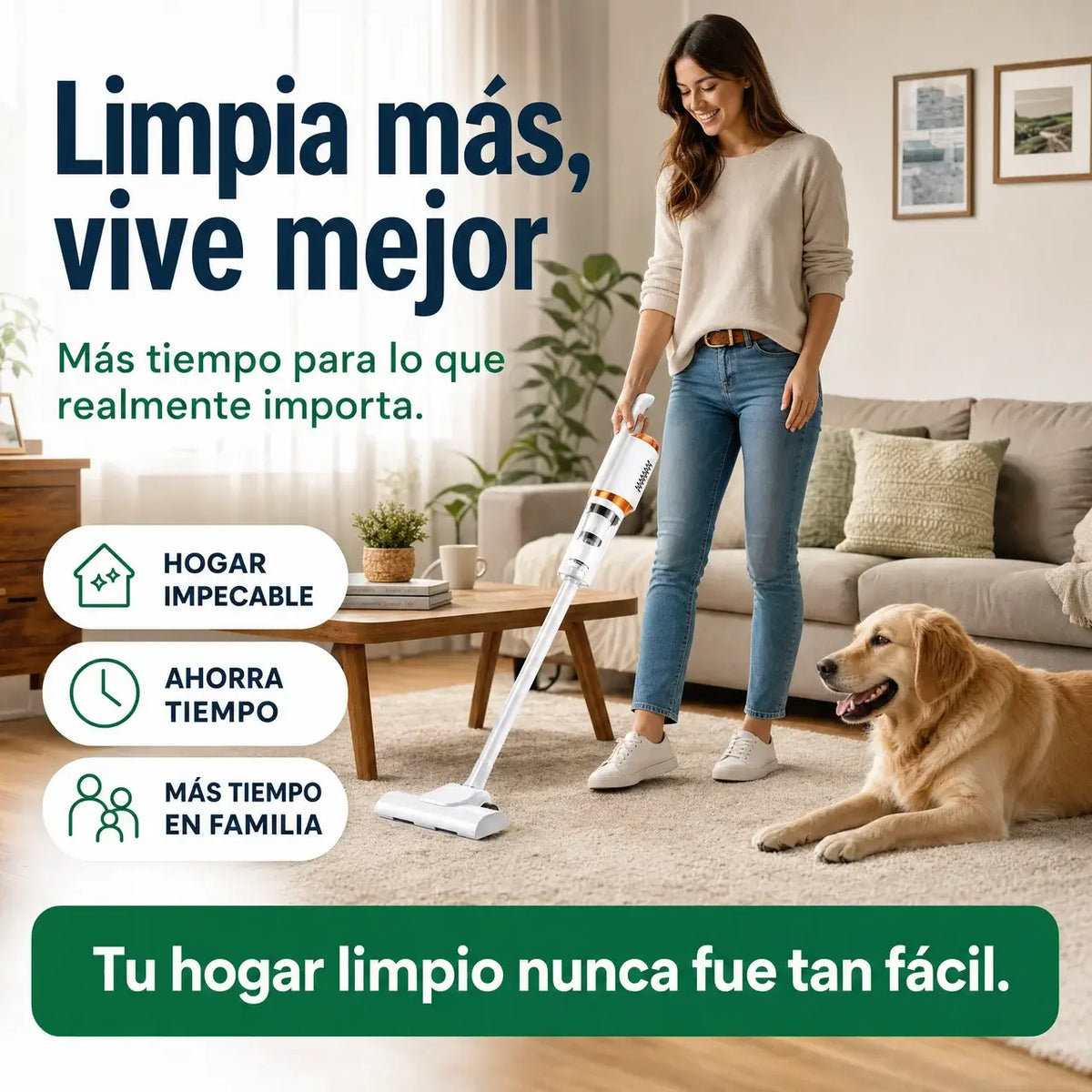 Aspiradora 3 en 1 para Cada Rincón de tu Hogar
