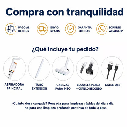 Aspiradora 3 en 1 para Cada Rincón de tu Hogar